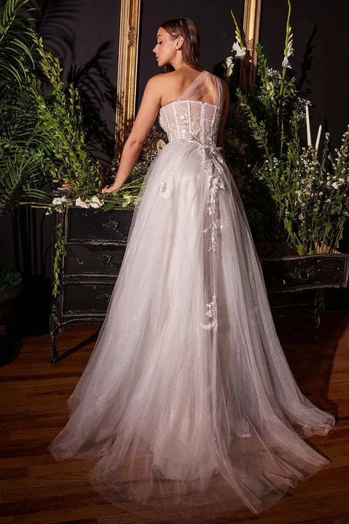Locked In | One Shoulder A Line Bridal Gown | A1053W