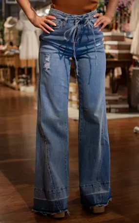 London Blue Flare Mica Jeans