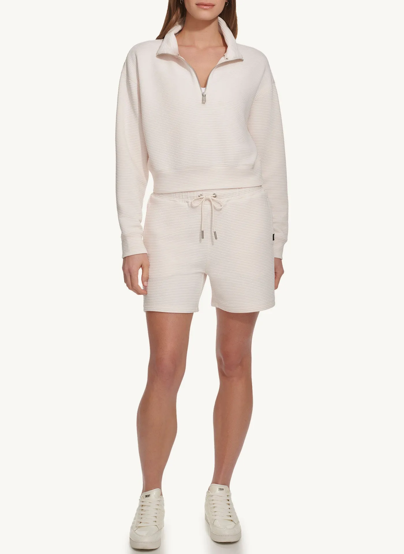Long Sleeve Funnel Neck Pullover With Logo