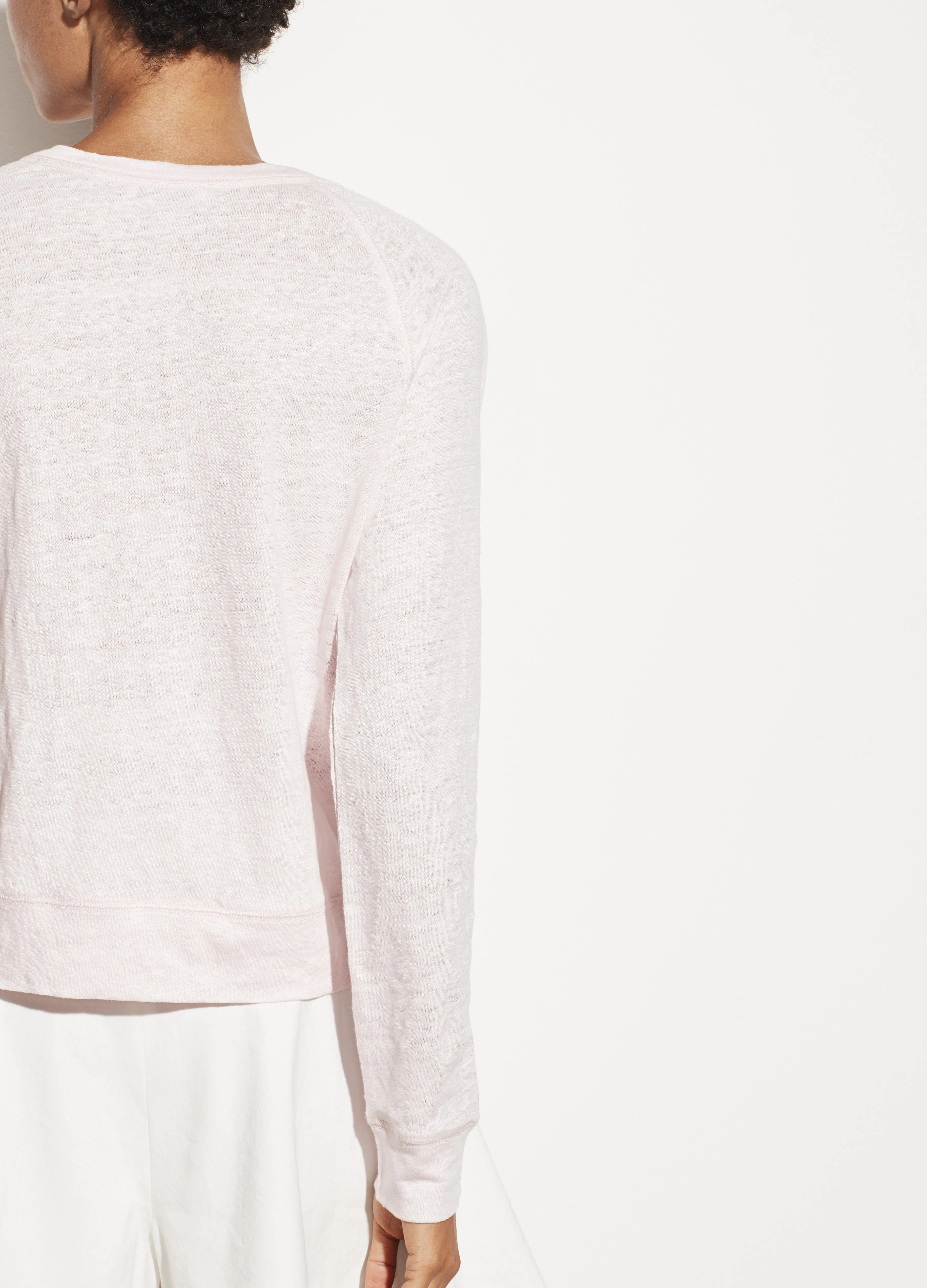 Long Sleeve Raglan Pullover in Casa Rosa