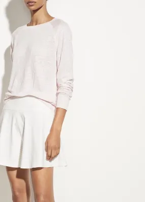 Long Sleeve Raglan Pullover in Casa Rosa