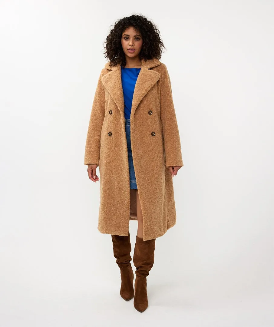 Long Teddy Boucle Coat