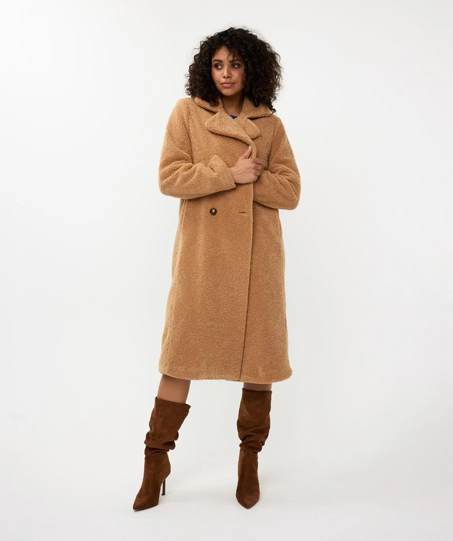 Long Teddy Boucle Coat