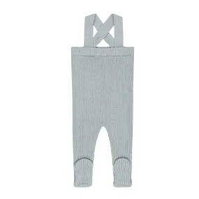 Looms Blue Bubble Knit Ribbed Overalls