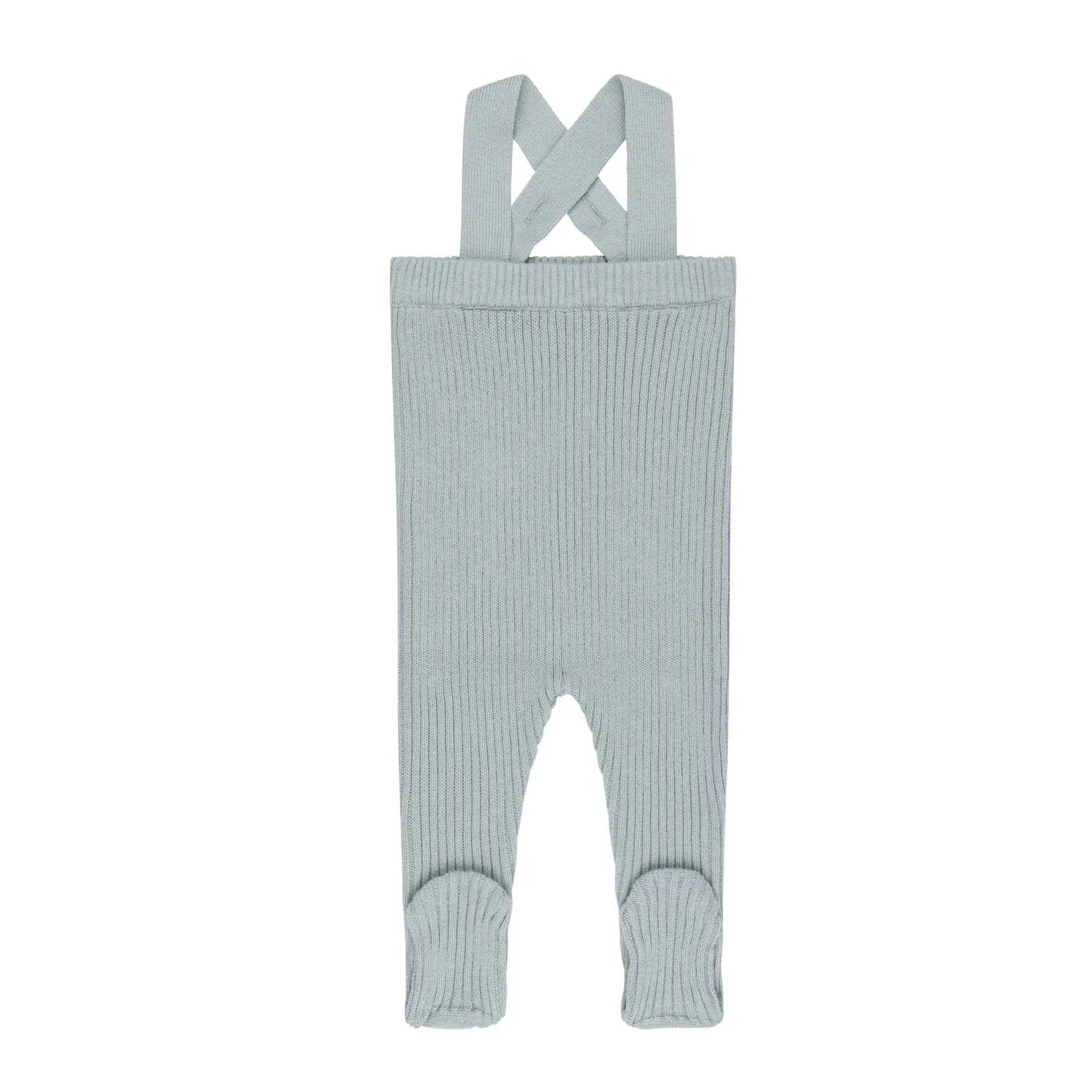 Looms Blue Bubble Knit Ribbed Overalls