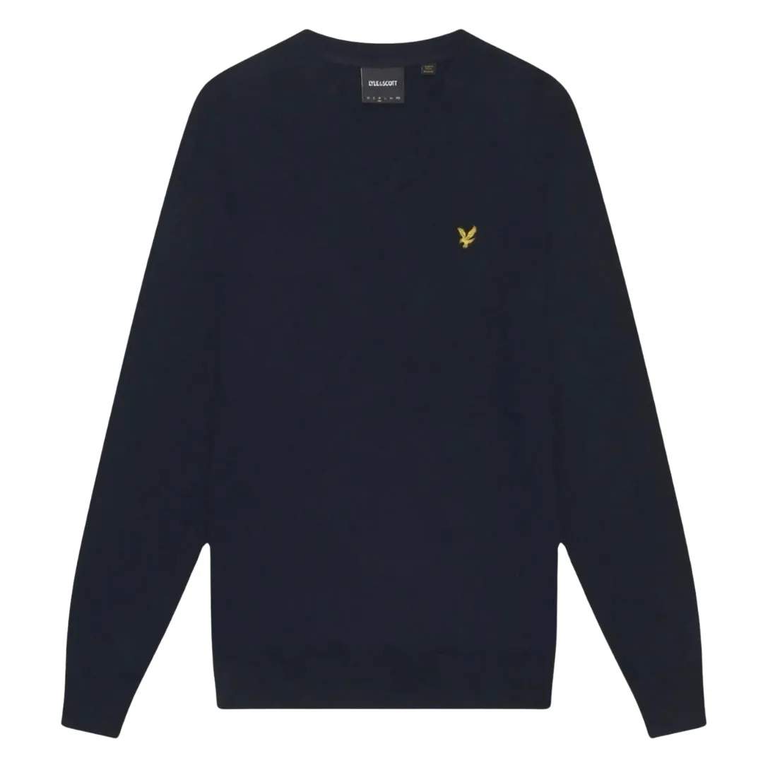 Lyle & Scott V-Neck Dark Navy Blue Pull Over Jumper