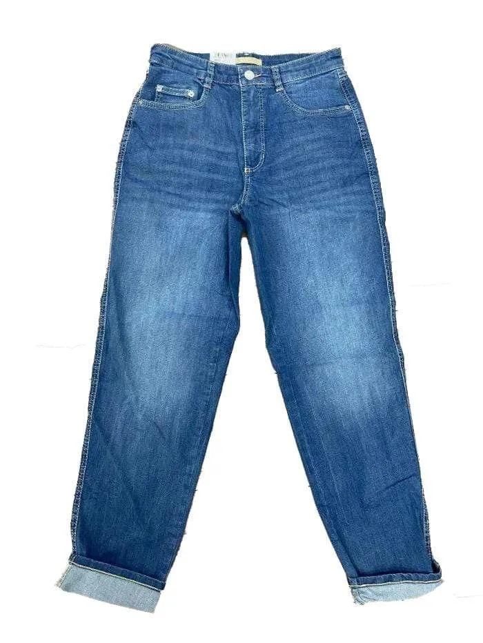 Mac T Dream Slim Fitting Kelly Jeans 3100 0391 Authentic Redone Blue D495