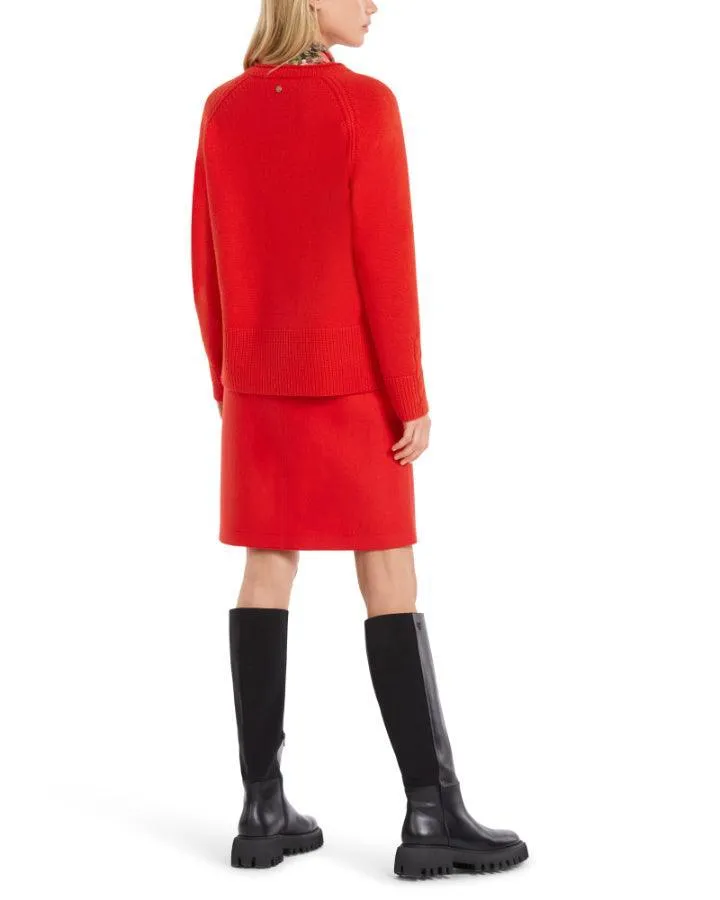 Marc Cain Firey Red Cashmere Blend Pullover