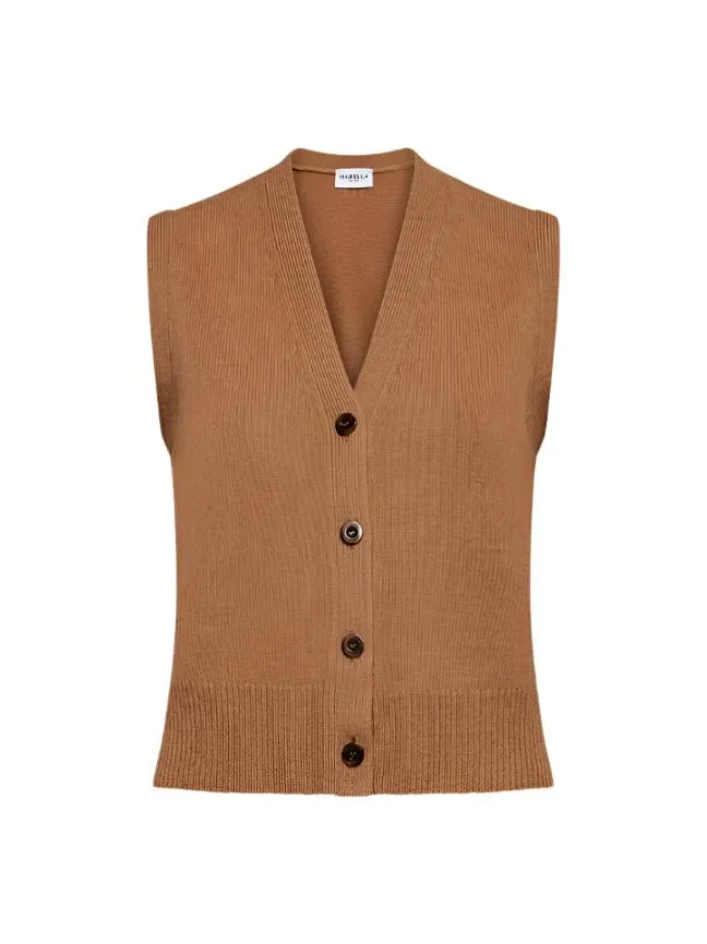 Marella Provola Knitted Sweater in Camel