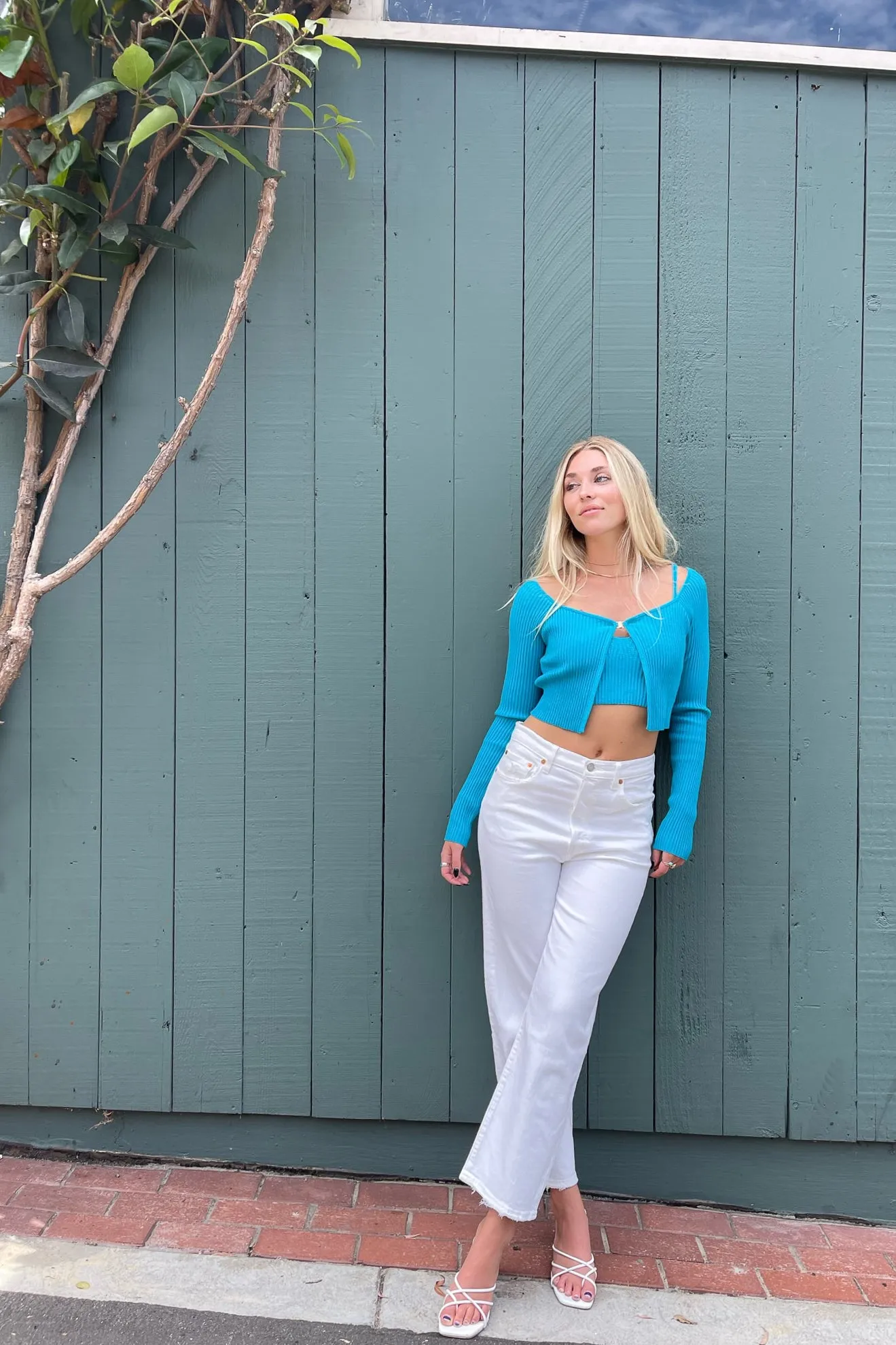 Marina Single Clasp Ribbed Cardigan