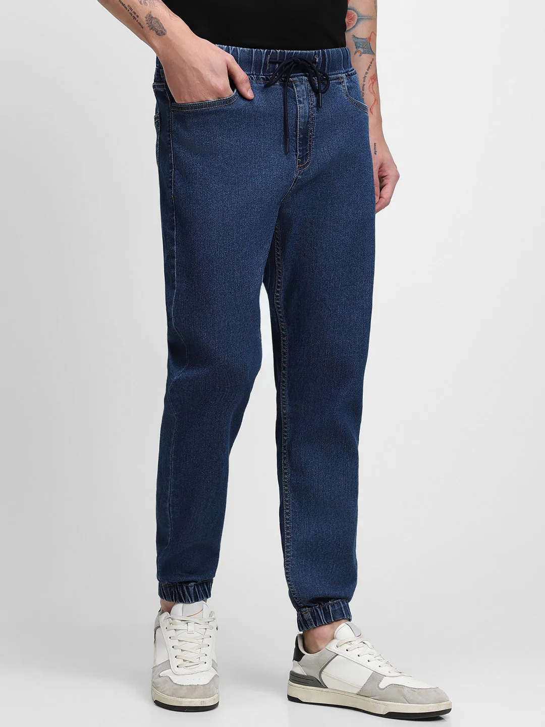 Men's Denim Blue Denim Joggers