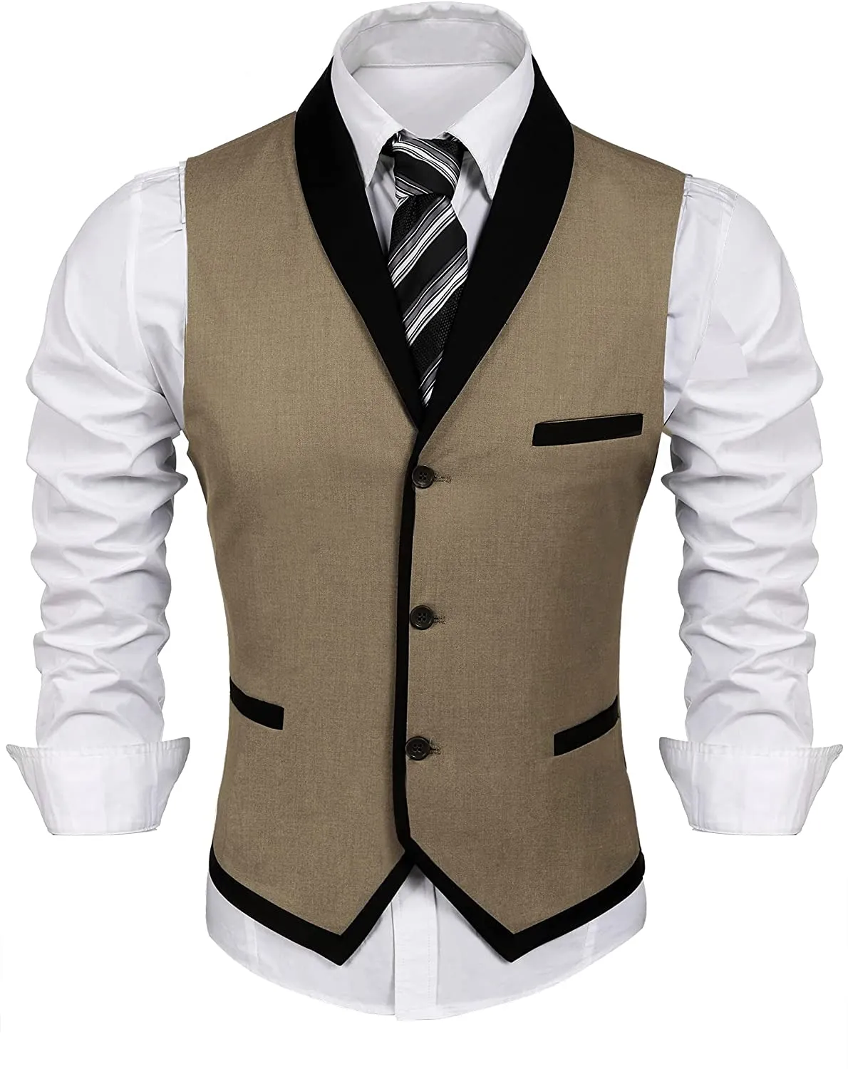 Men's Formal Lapel Sleeveless Slim Fit Suit Vest