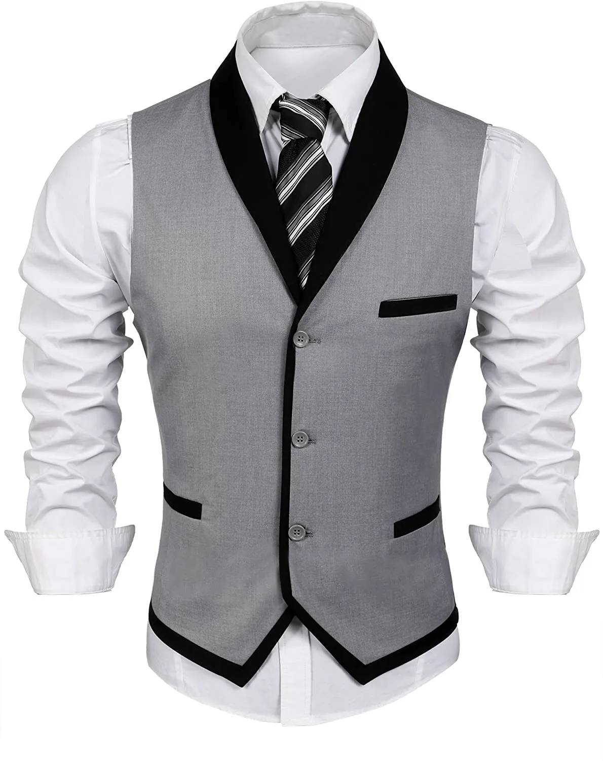 Men's Formal Lapel Sleeveless Slim Fit Suit Vest