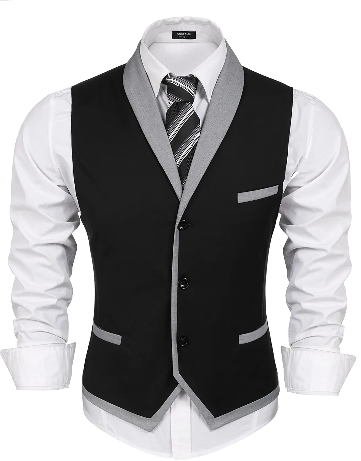 Men's Formal Lapel Sleeveless Slim Fit Suit Vest