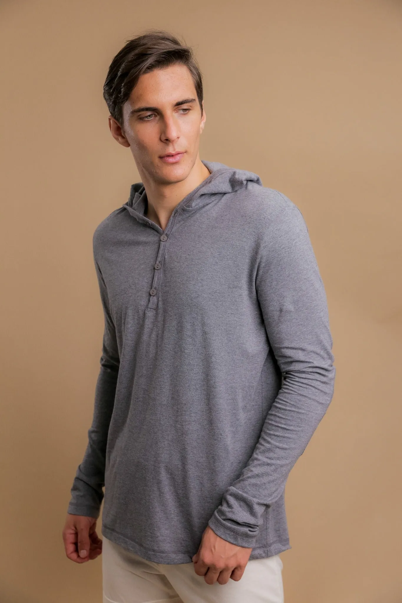 Men's Long Sleeve Lightweight Jersey Hoodie