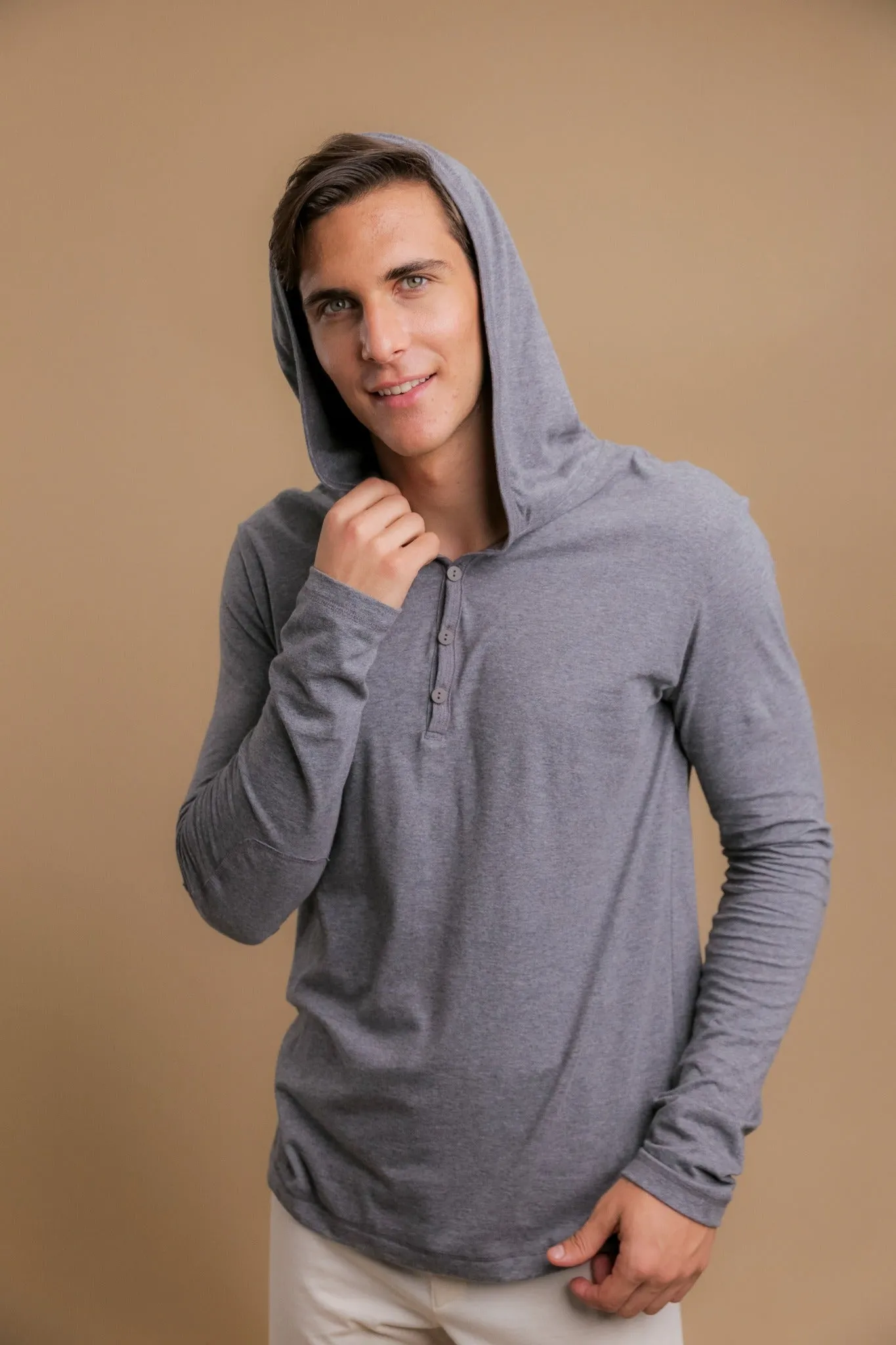 Men's Long Sleeve Lightweight Jersey Hoodie