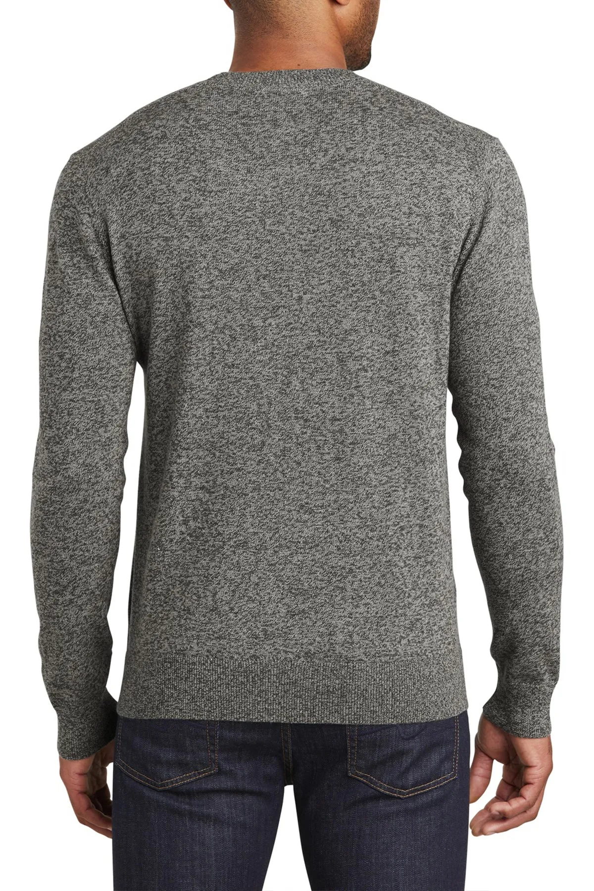 Men's Long Sleeve Marled Crew Pullover Sweater