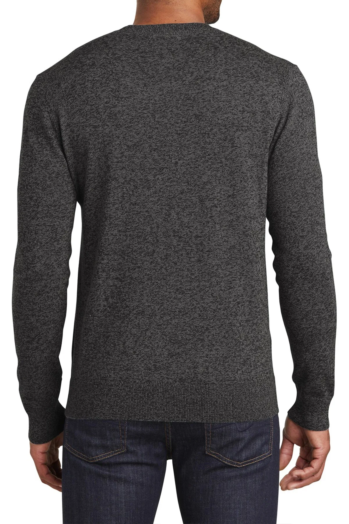 Men's Long Sleeve Marled Crew Pullover Sweater