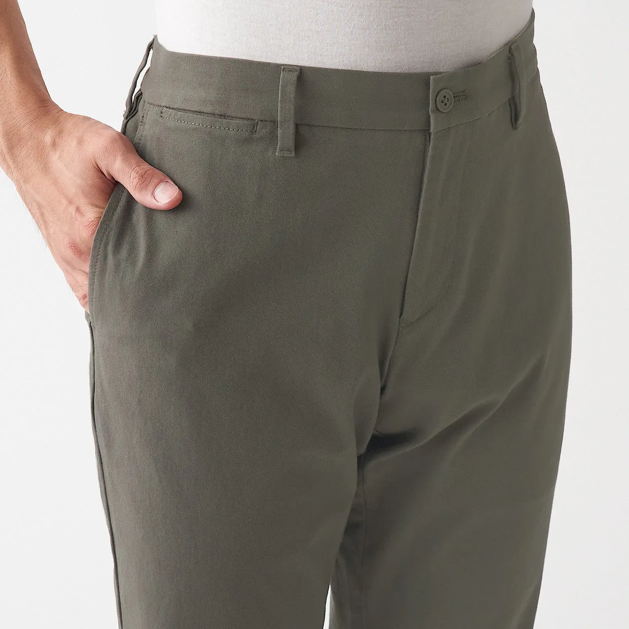 Men's Stretch Chino Slim Fit Pants (L 32inch / 82cm)