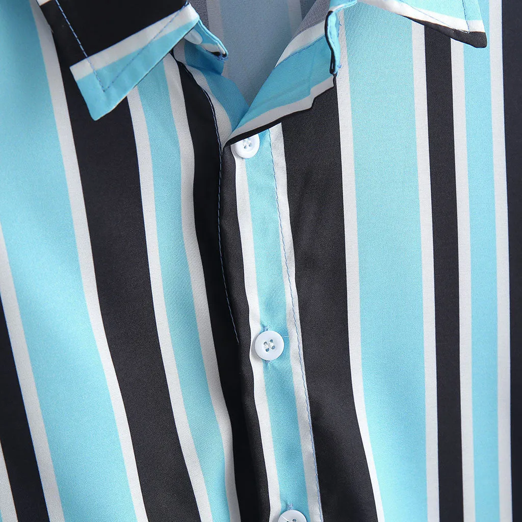Men's Stripe Short Sleeves T-shirt - GlamzLife