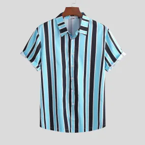 Men's Stripe Short Sleeves T-shirt - GlamzLife