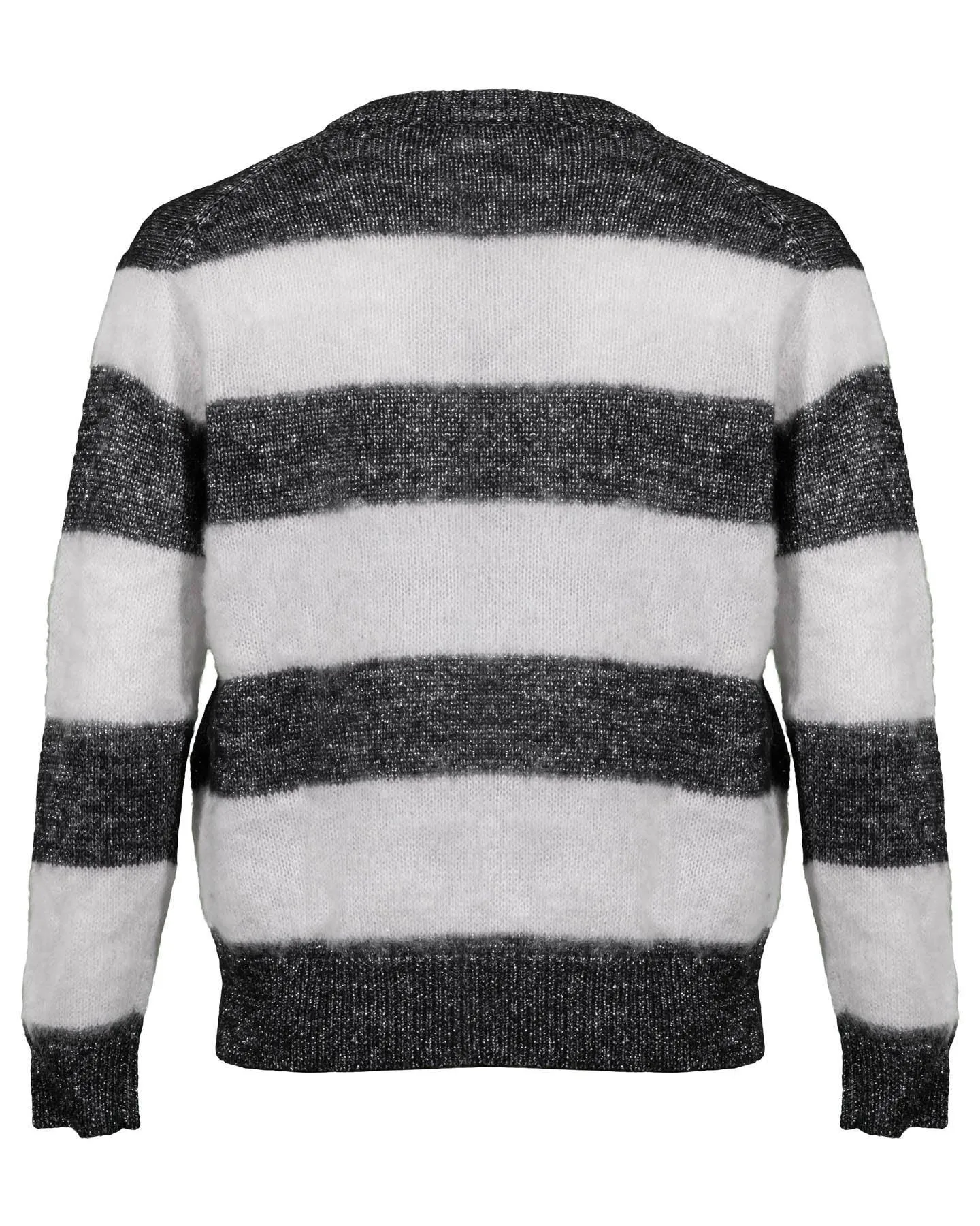 Metallic Horizontal Wide Stripe Pullover