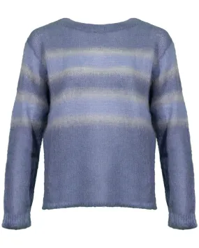 Mohair Wide Stripe Pullover