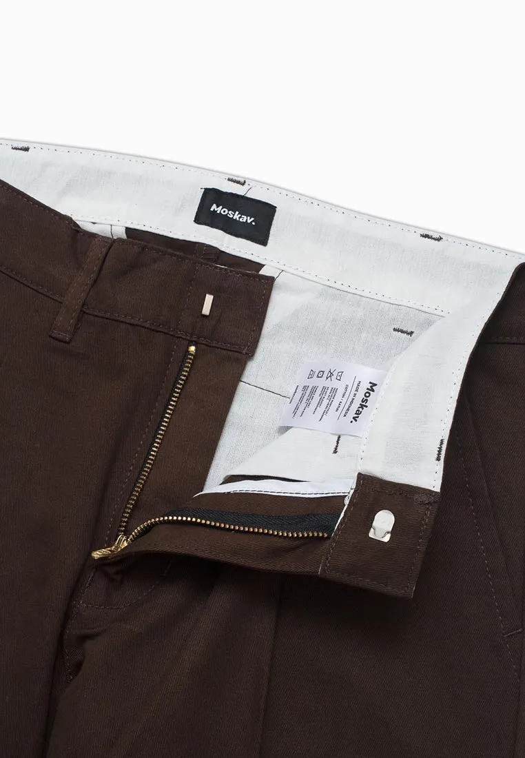 Moskav Garner Brown Chino Regular Work Pants