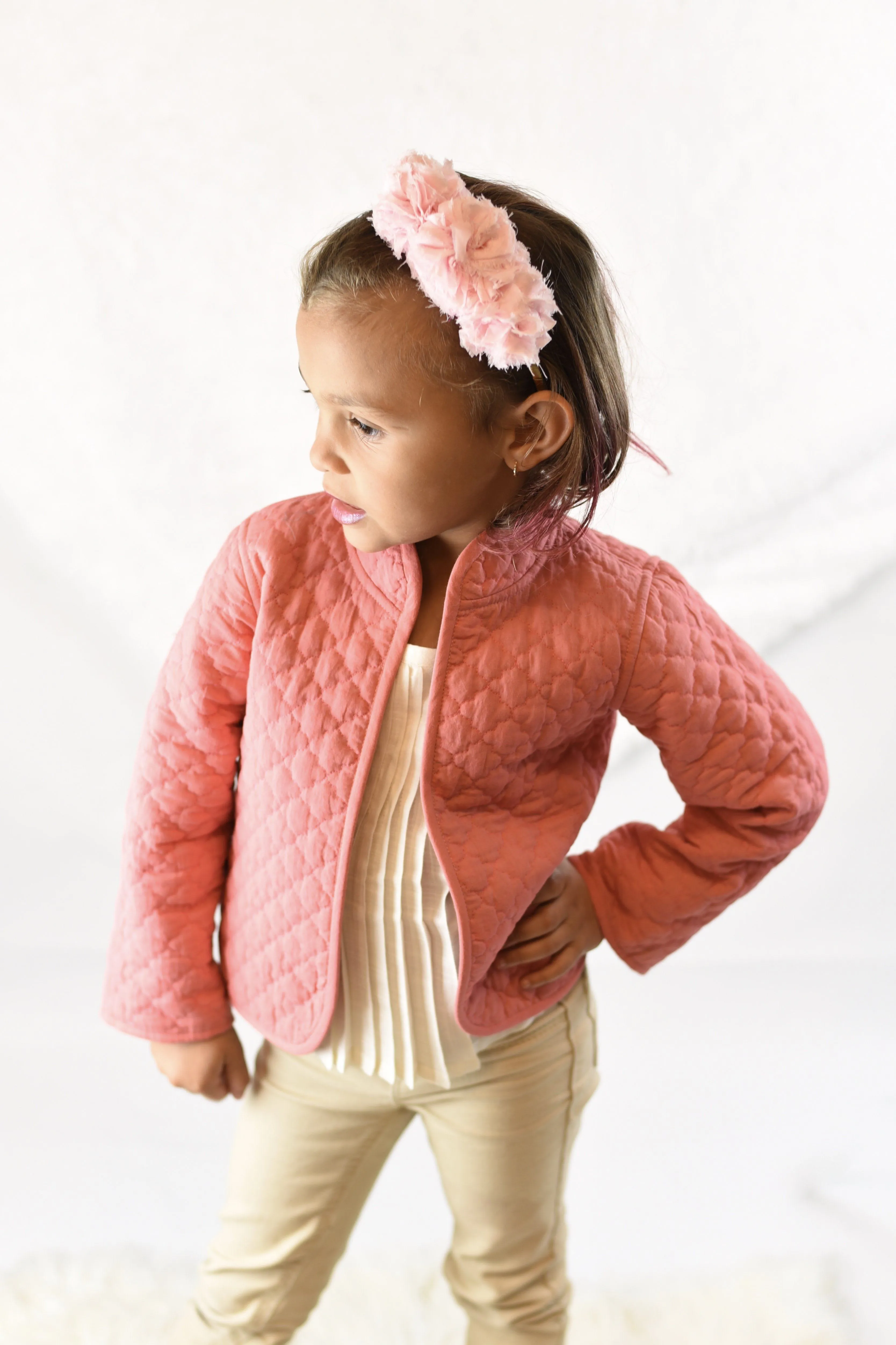 Navy Floral & Pink Reversible Jacket