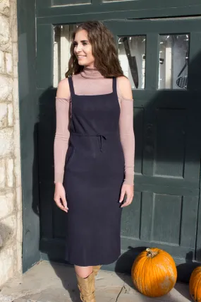 Navy Overall Cashmere Dress-345