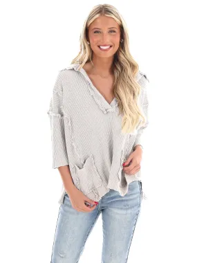 Never Looking Back Ribbed Pullover