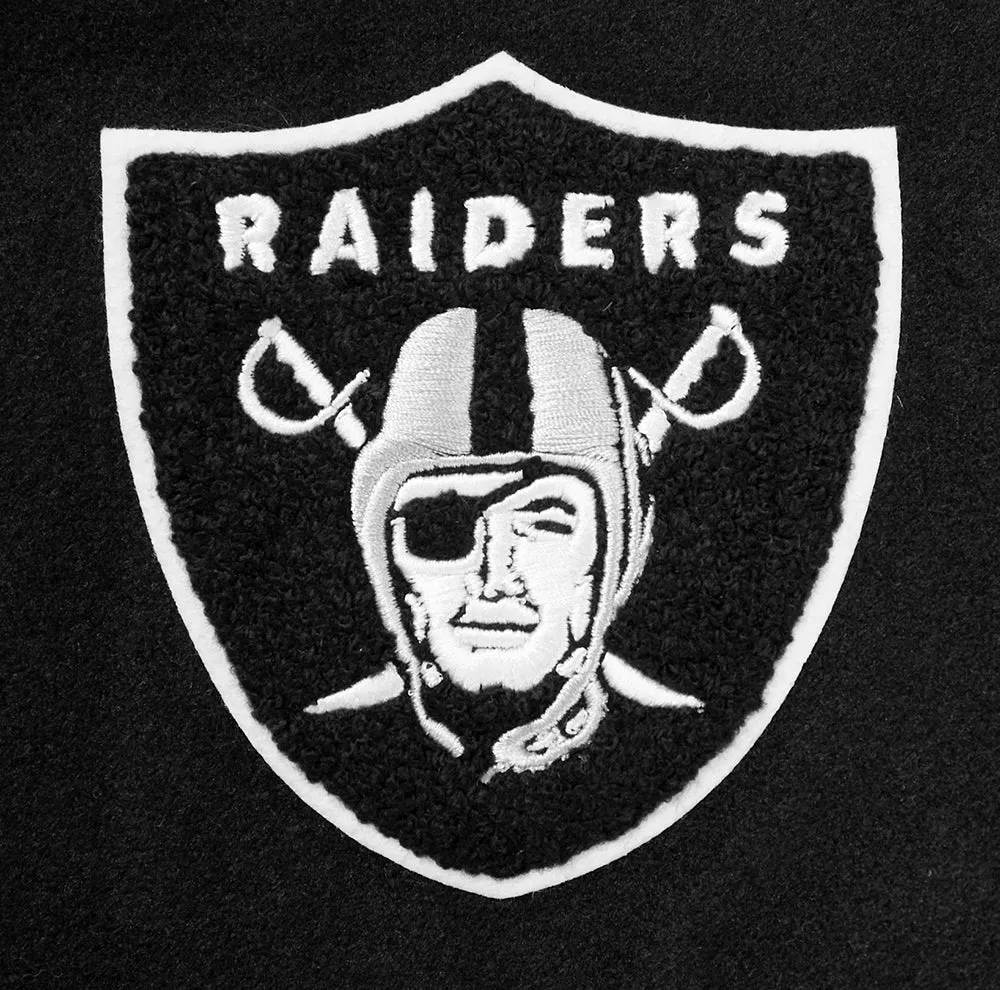 NFL LAS VEGAS RAIDERS CLASSIC WOOL WOMEN'S VARSITY JACKET | NFL LEATHER JACKET