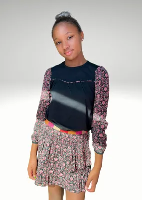 Nikki Double Layered Recyled PL Plissé Skirt