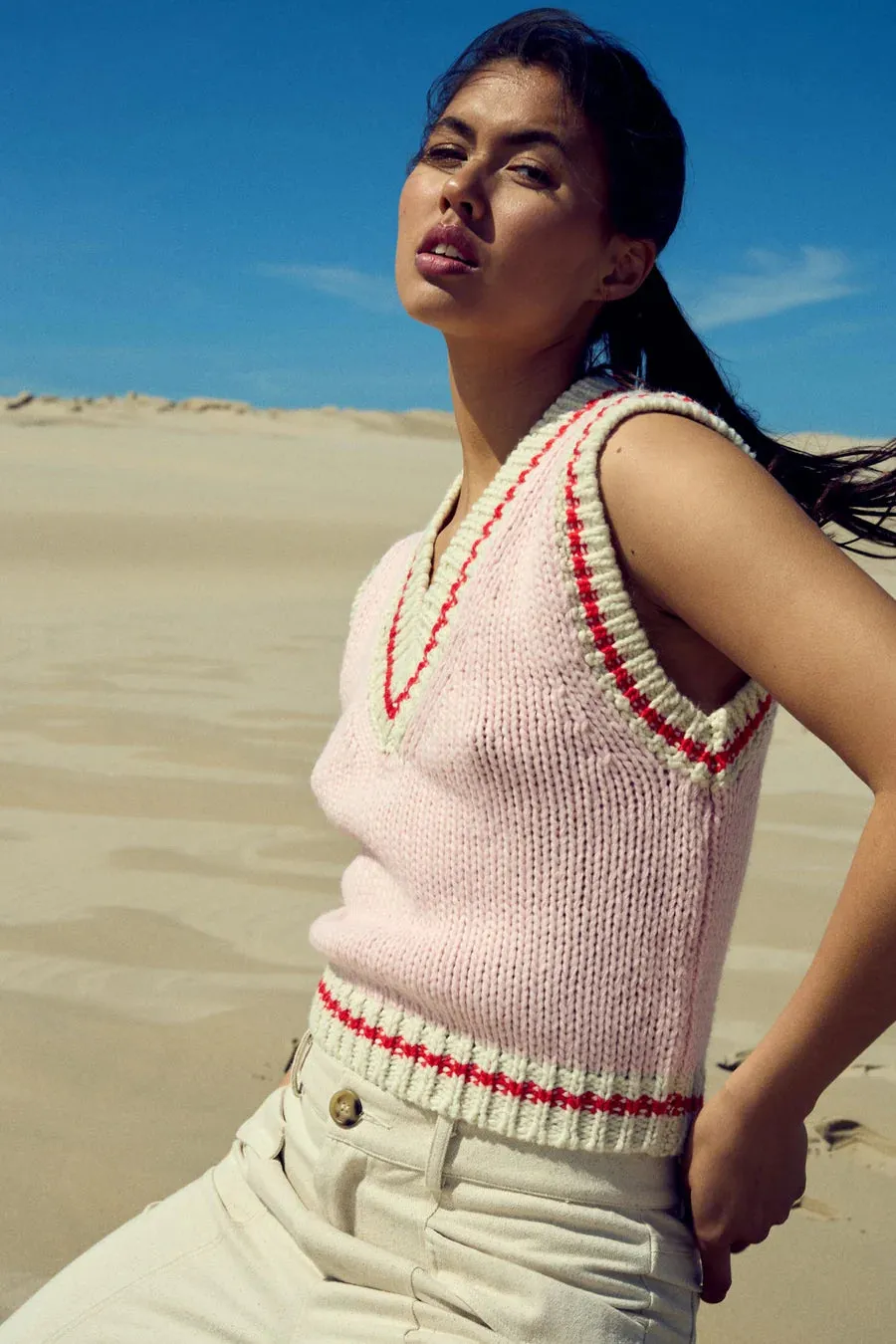 NOELLA | Kayanna Knit Vest | Berry Combo