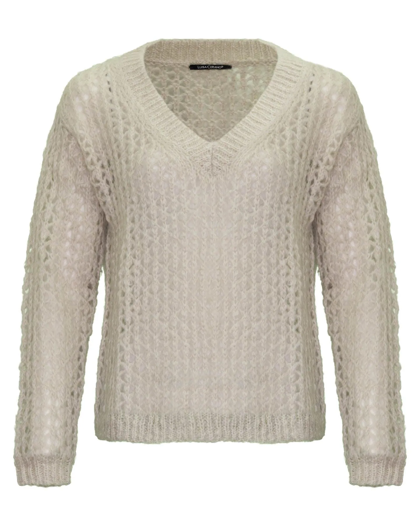 Open Weave Mohair Pullover
