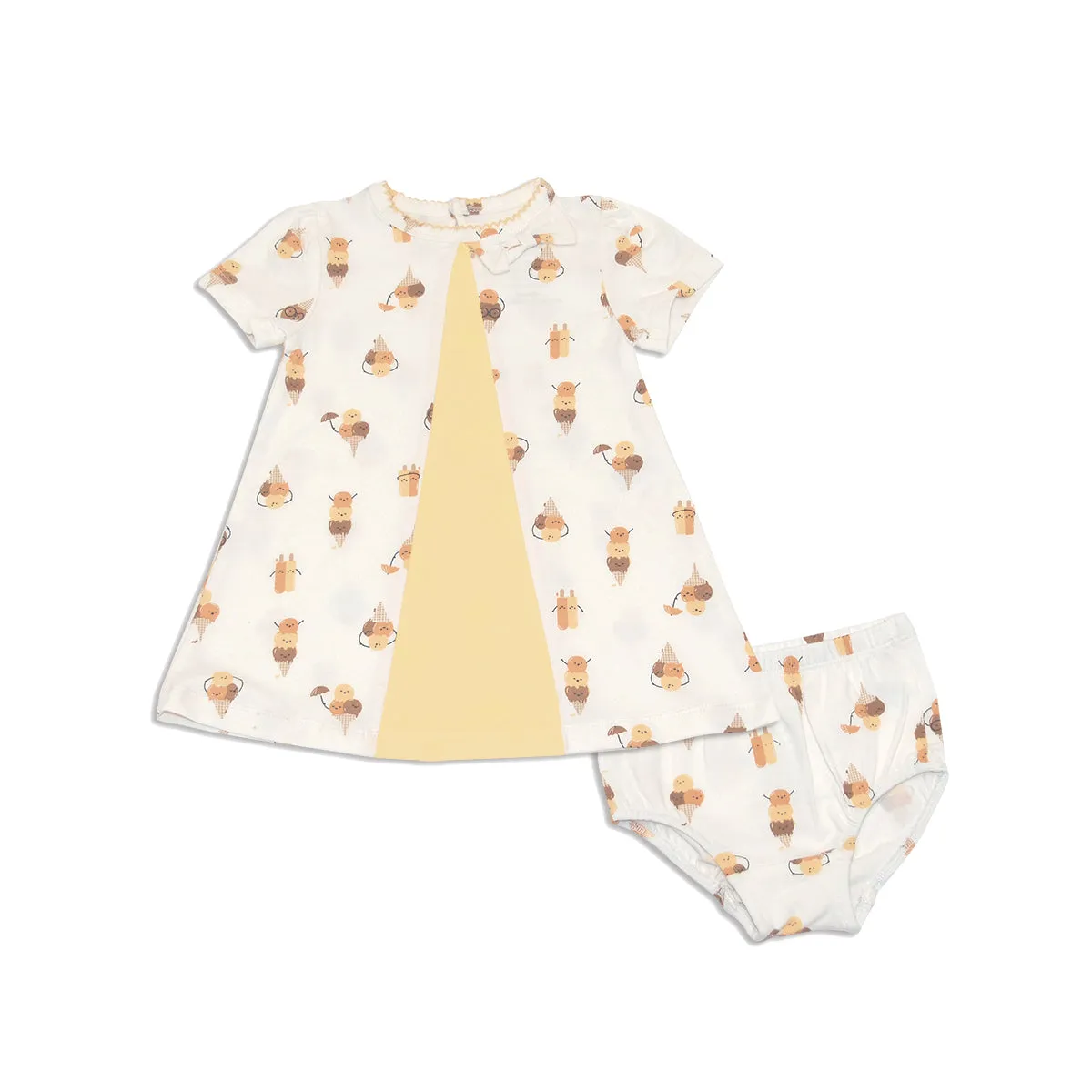 Organic Cotton Swing Dress w/Bloomer (Icy Pals Print)