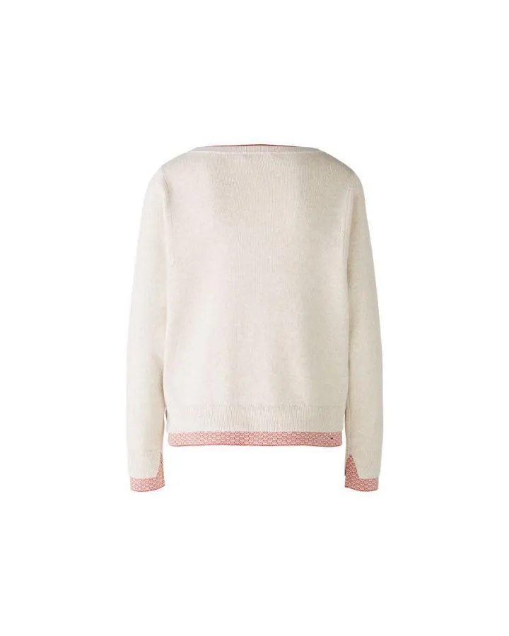 Oui Mini Heart Trim Pullover