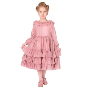Pink Shimmering Layered Dress