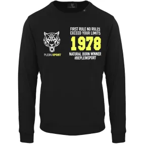 Plein Sport Yellow Natural Born Winner Logo Black Jumper