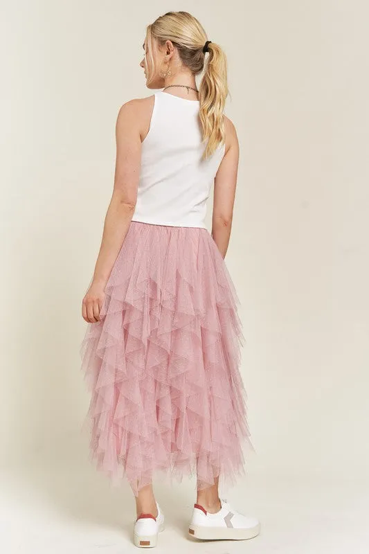 POLKA DOT MIDI SKIRT