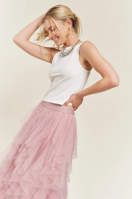 POLKA DOT MIDI SKIRT