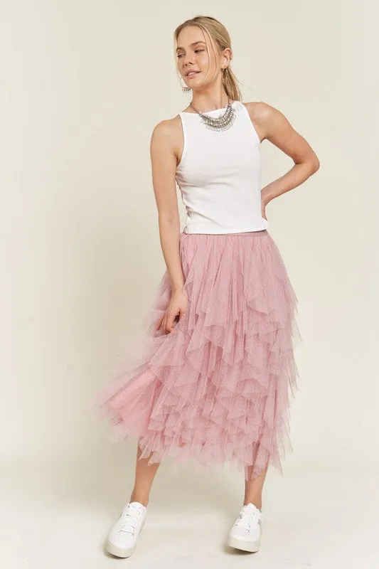 POLKA DOT MIDI SKIRT