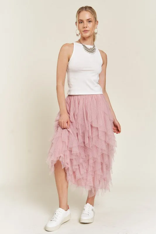 POLKA DOT MIDI SKIRT