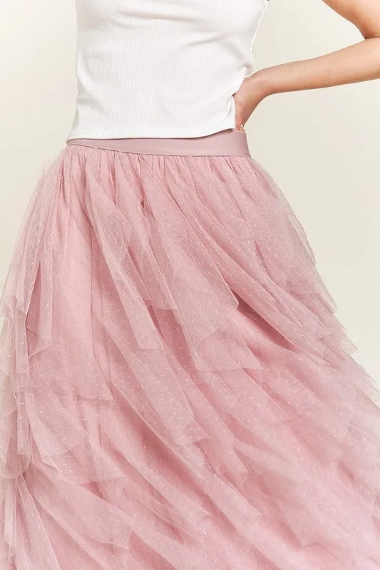 POLKA DOT MIDI SKIRT
