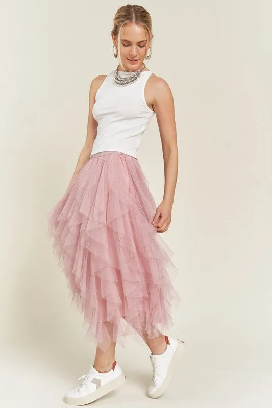 POLKA DOT MIDI SKIRT