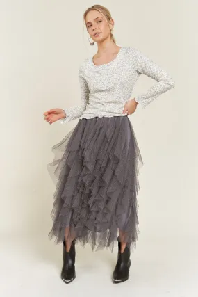 POLKA DOT MIDI SKIRT