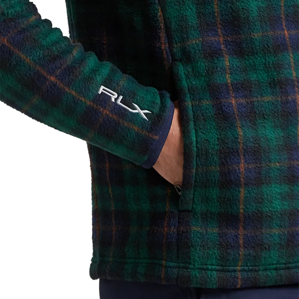 Polo Golf Fleece Half-Zip Golf Tartan Mens Golf Pullover