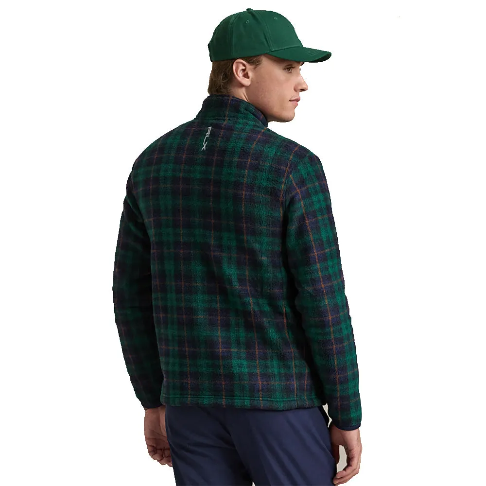 Polo Golf Fleece Half-Zip Golf Tartan Mens Golf Pullover