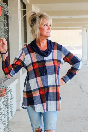 Pure Urbanology Navy Caramel Light Weight Drawstring Pullover