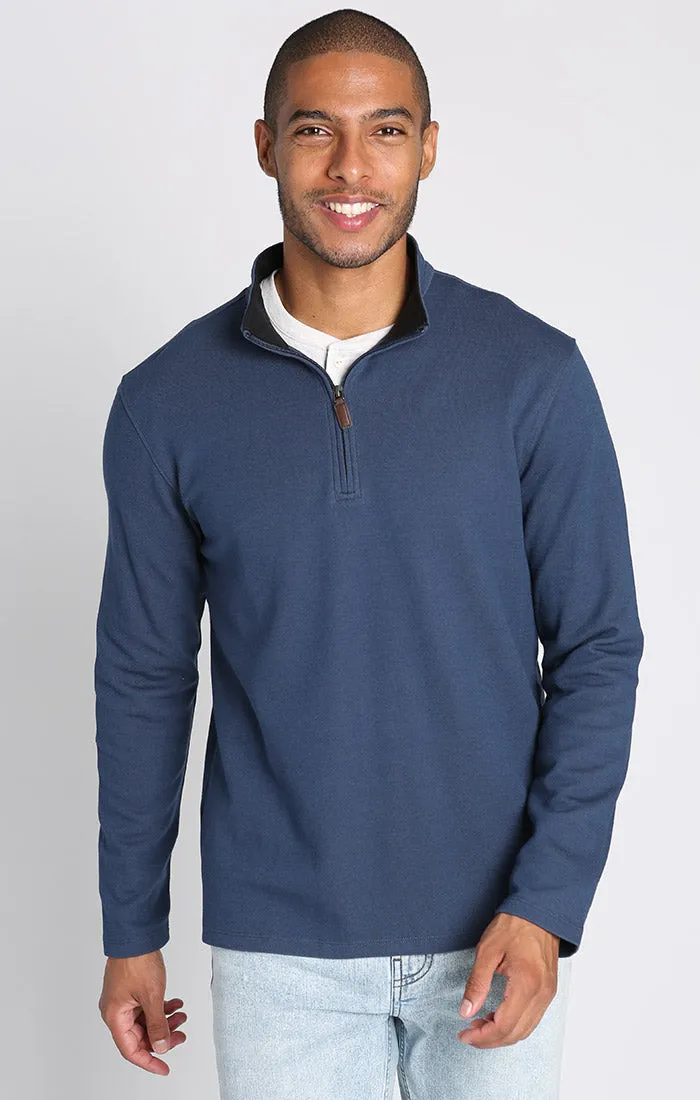 Quarter Zip Cotton Modal Blend Pullover